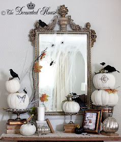 Halloween Decor Black and White with Mercury Glass The Decorated House