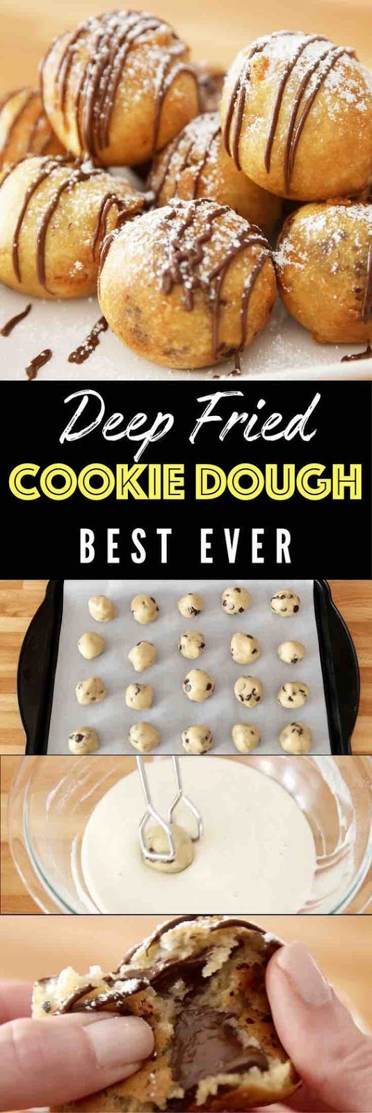 DEEP FRIED COOKIE DOUGH (WITH VIDEO) healthy meals recipe