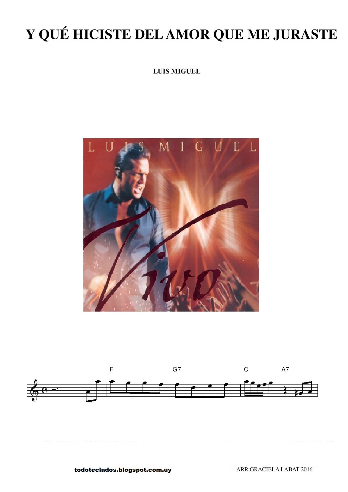 TODO TECLADOS "Y QUÉ HICISTE DEL AMOR QUE ME JURASTE" LUIS MIGUEL