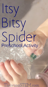 My daughter loves the Itsy Bitsy spider book, and both my girls were really excited to do this activity repeatedly.