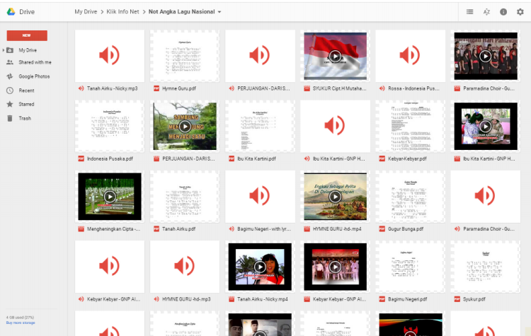 Download Lagu Nasional di Google Drive