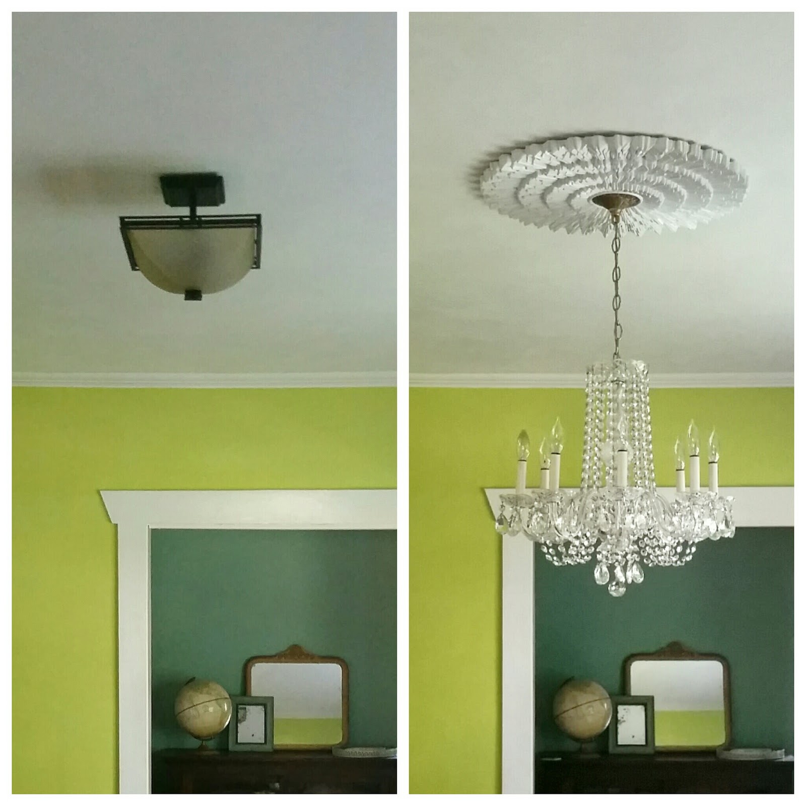 This Vintage Grove Ceiling Medallions And Chandeliers