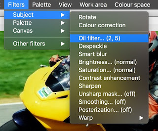 subject filters menu