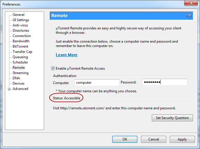 utorrent remote
