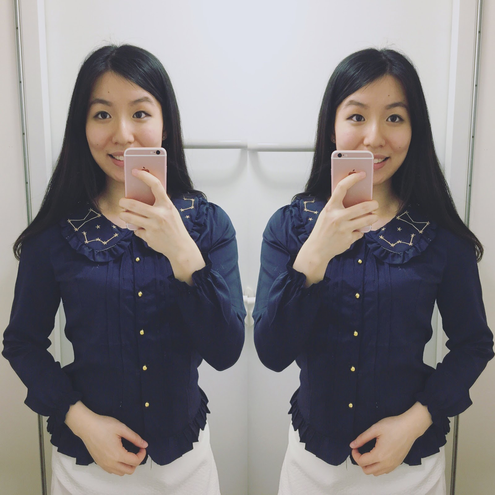 Navy Stars and Moons Lolita Blouse- Spreepicky Review ~