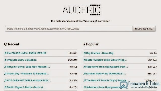 Auderio : un nouveau service en ligne pour convertir les vidéos de Youtube en MP3