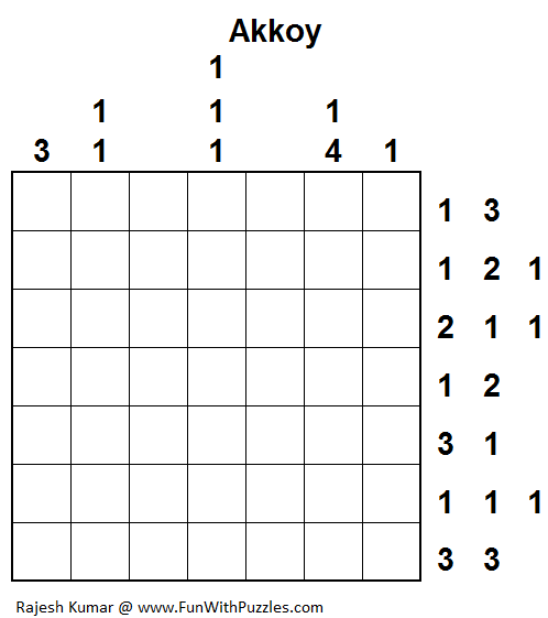 Akkoy (Logical Puzzles Series #7)