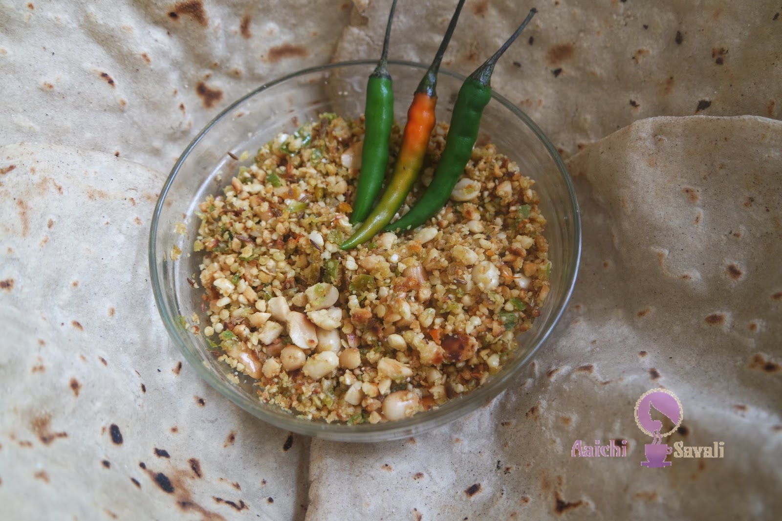 PeanutThecha / PeanutGreen chili chutney / Peanutखरडा Aaichi Savali