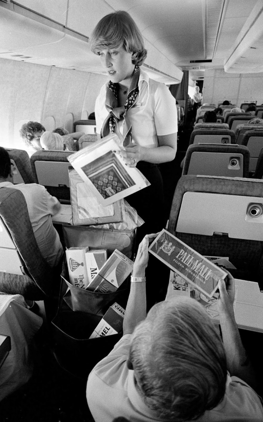 Smoking during the flight was normal. 