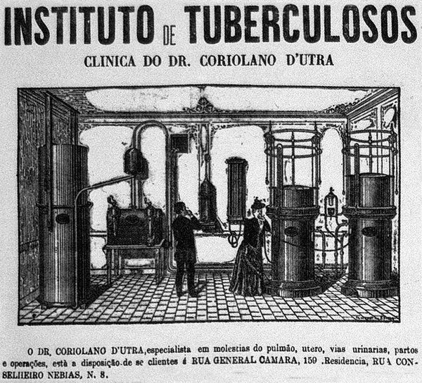 Anúncio do Instituto de Tuberculosos no Jornal Correio do Povo, de 1900.