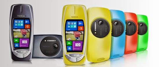 Nokia 3310 con el Lumia 1020
