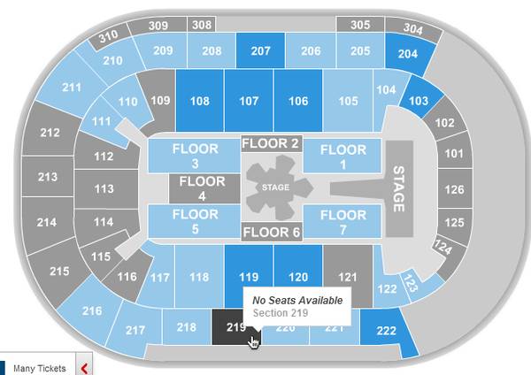 5/3 Arena Seating Chart