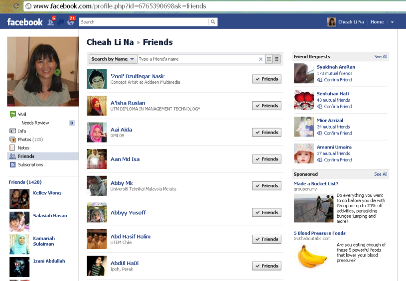 Xing Fu HOW MANY FACEBOOK FRIENDS DO YOU HAVE?