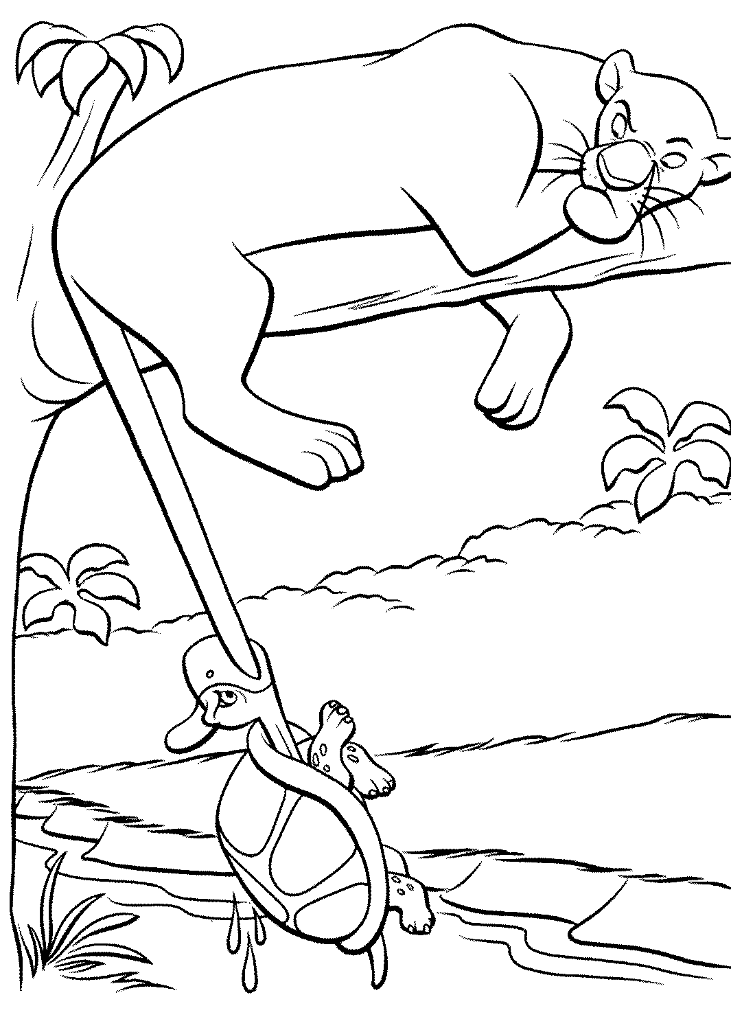 Mewarnai Gambar Animasi Junggle Book Mewarnai Gambar