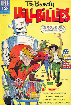 BH 10 line-drawn cover: Clampetts and robot