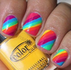 bright nail designs cheetah rainbow nails neon