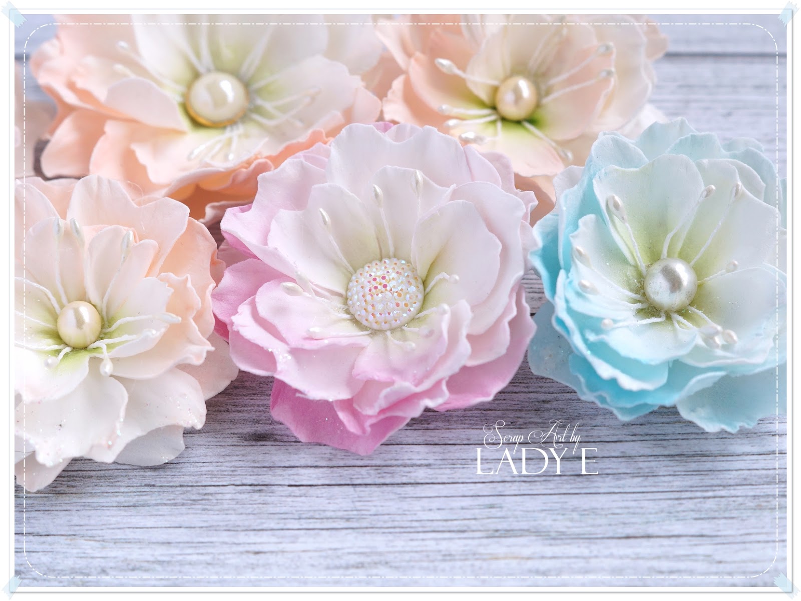 Silk Foam Flowers, Video Tutorial & Giveaway Scrap Art by Lady E