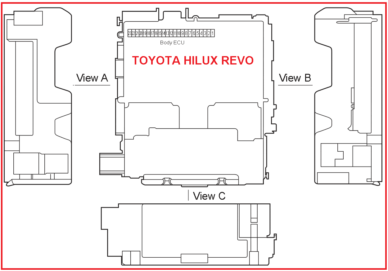 TOYOTA HILUX REVO WIRING - ENGINE: TOYOTA COMPUTER BODY ECU toyota hilux revo wiring 
