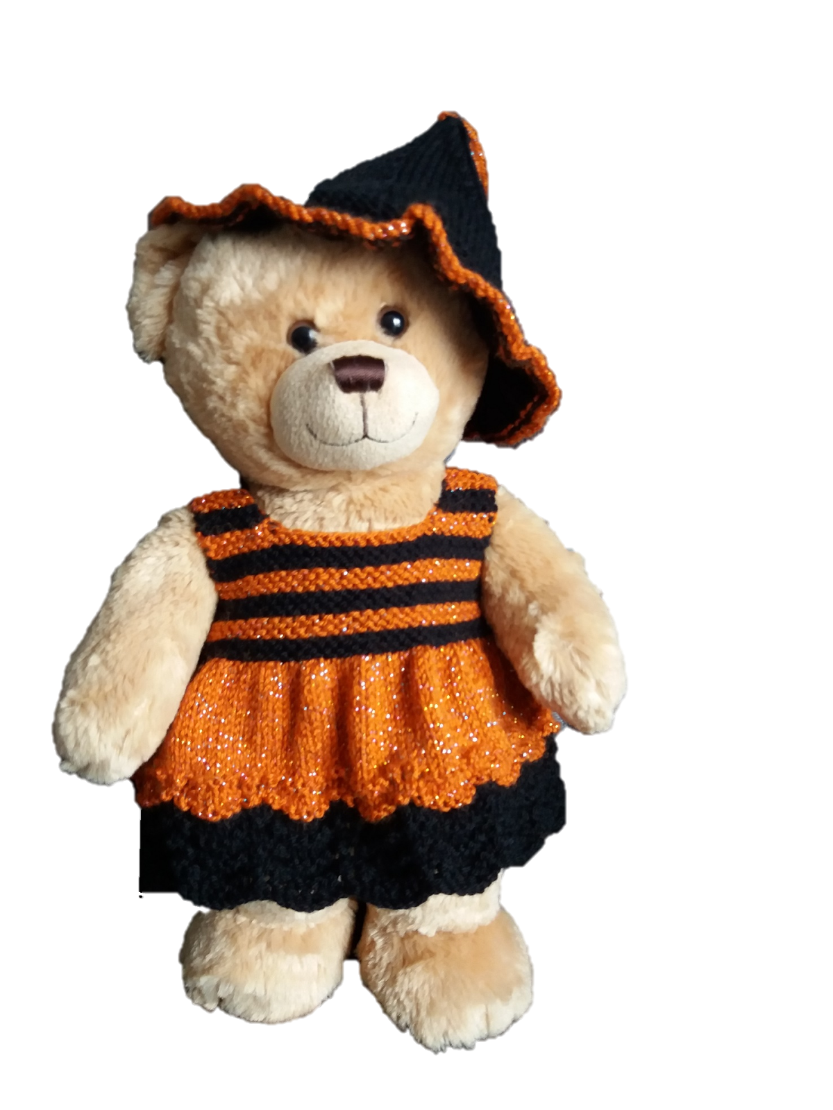 Linmary Knits Teddy Bear Halloween dress and hat