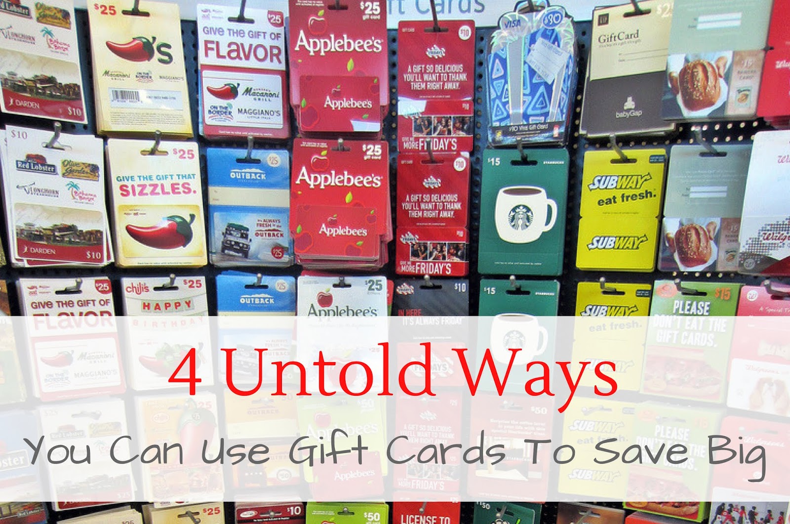 Cards gift Our Five Ring Circus: 4 Untold Ways You Can Use Gift Cards to Save Big