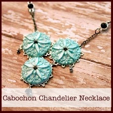 cabochon chandelier necklace
