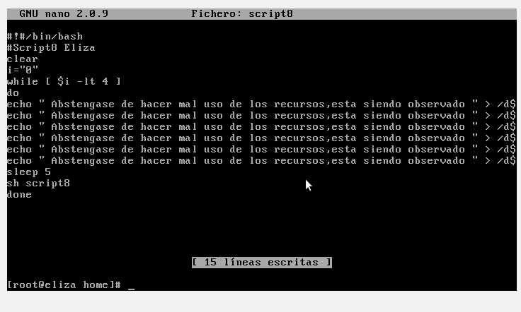 GESTIÓN DE REDES DE DATOS =P: SCRIPTS BAJO LA SHELL DE LINUX!
