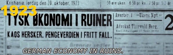 1923: German economy in ruins.