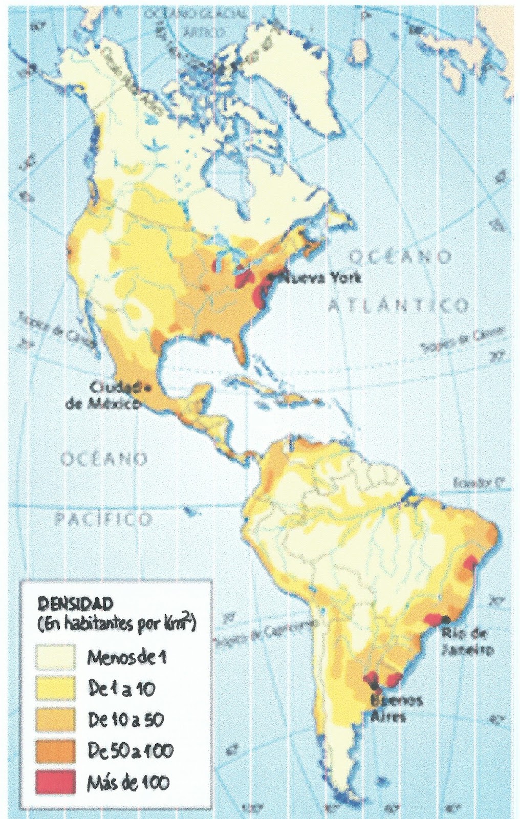 GEOGRAFÍA DE AMÉRICA DENSIDAD Y DISTRIBUCIÓN DE LA POBLACIÓN GEOGRAFÍA DE AMÉRICA DENSIDAD Y DISTRIBUCIÓN DE LA POBLACIÓN
