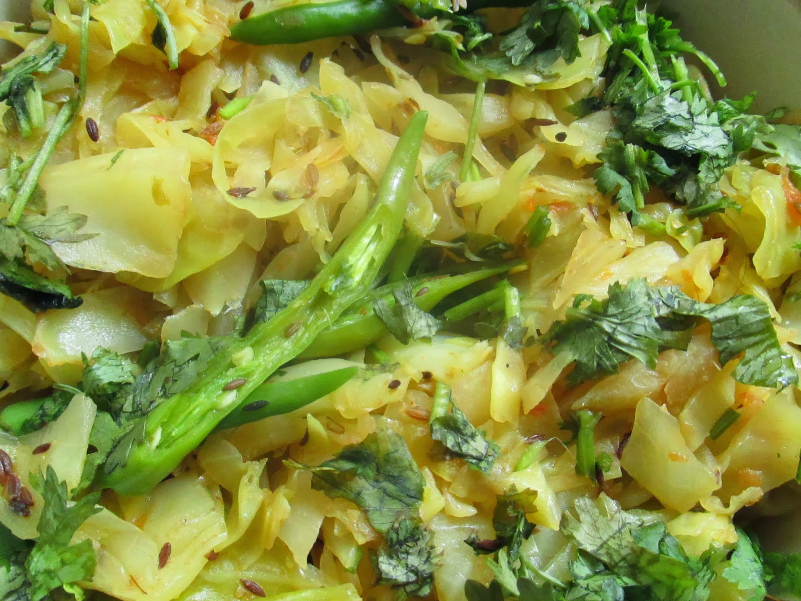 For the Love of Food Simple Bengali Cabbage Curry