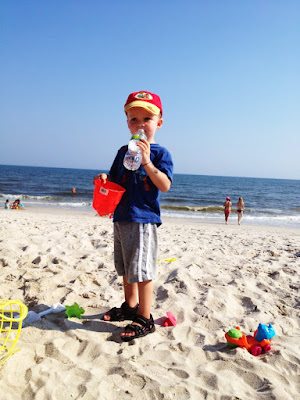 toddler on the beach