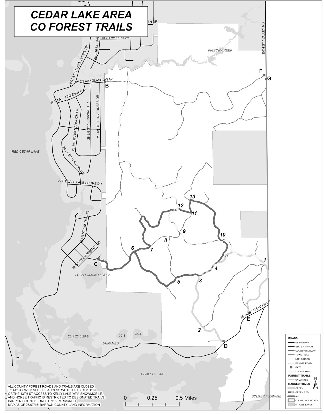Day Hiking Trails Maps of 5 great Barron County day hikes