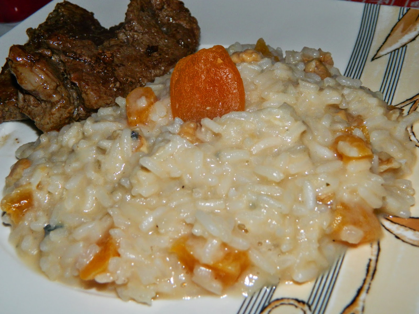 Varrendo o Prato! Risoto de Damasco e Nozes