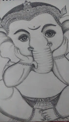 ganesha sketch lord a4 paintings chetna sketchs artist paper