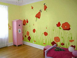 painting bedroom rooms wall paint children mural decorating fun designs spring lushome decor bedrooms decoration simple kid child idea painted