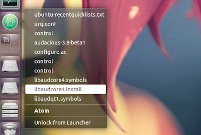 Ubuntu RecentQuicklists