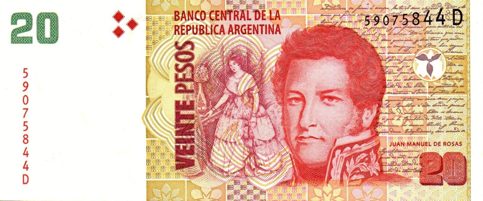 Argentina 20 Pesos banknote 2003 Juan