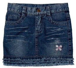 Minifalda jean Foto de una minifalda jean rasgada