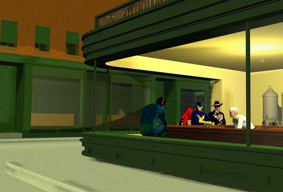 "Nighthawks At The Diner" : comicbooks