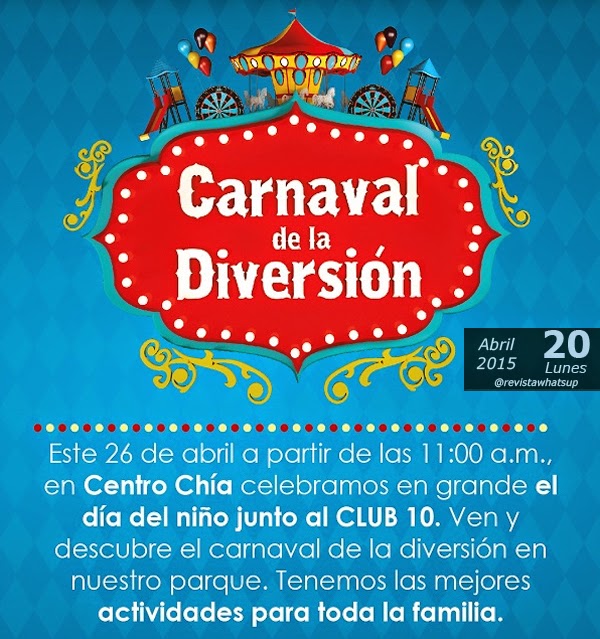 Carnaval de la Diversión en Centro Chía 