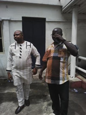 Lagos Police Arrest and Handcuff Fuel Station Managers for Selling Fuel at Exorbitant Prices (Photos)