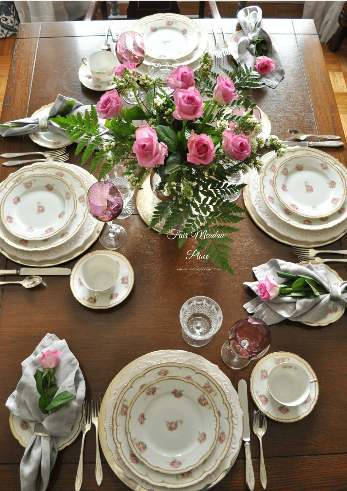 Fair Meadow Place: Set the Table - Roses for Mother's Day