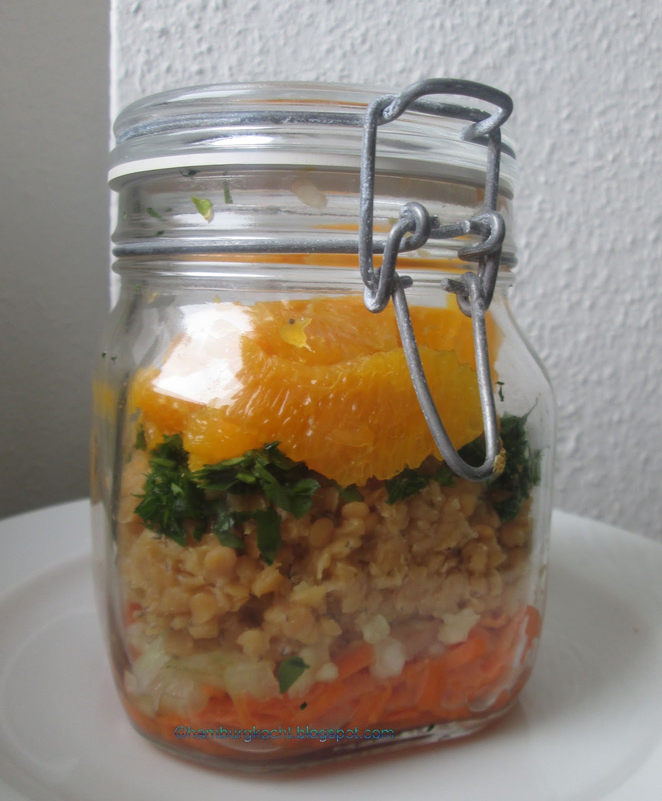 Hamburg kocht!: Nachgekocht: Orangen-Linsen-Salat mit Senfdressing
