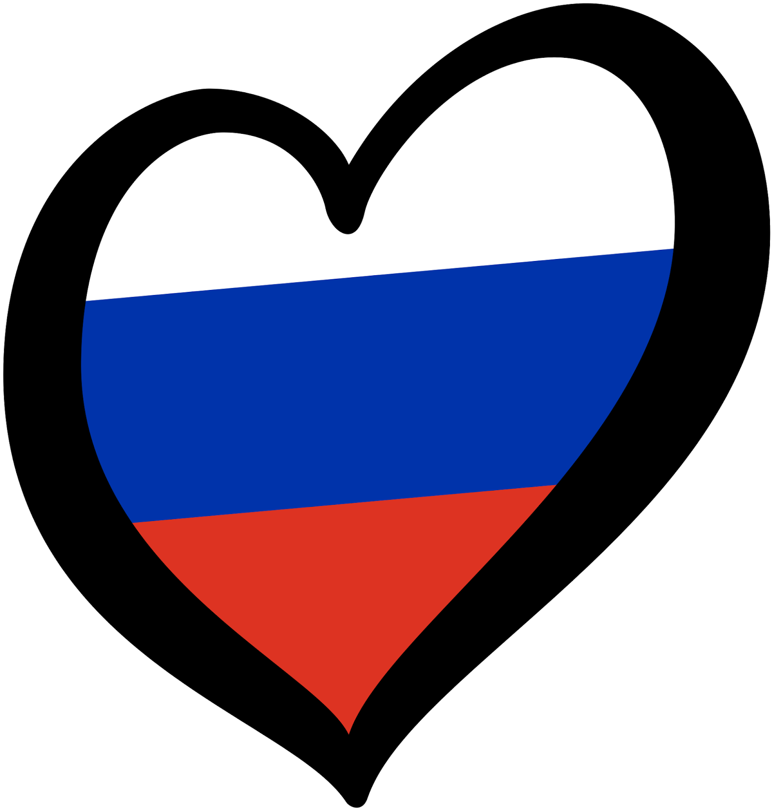 Флаг России сердечко