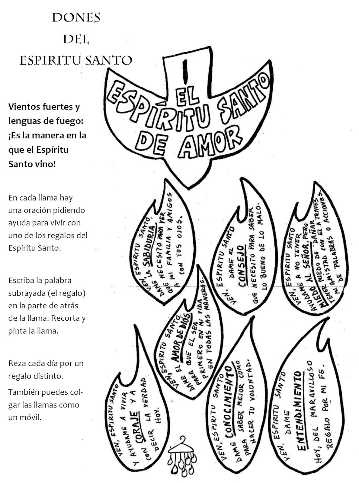 MATERIALES DE RELIGIÓN CATÓLICA Dones y Frutos del Espíritu Santo