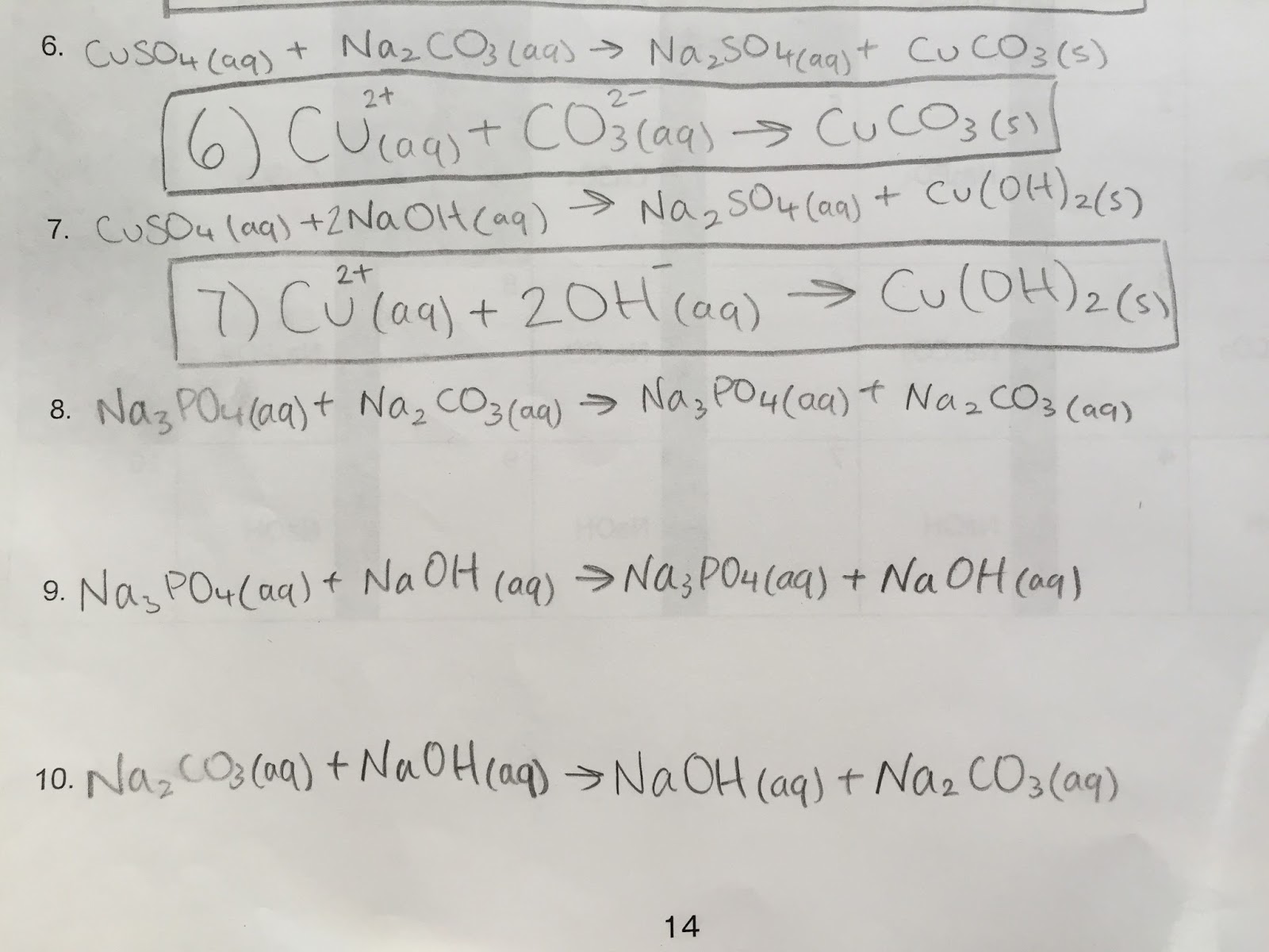 Net ionic equation quiz image