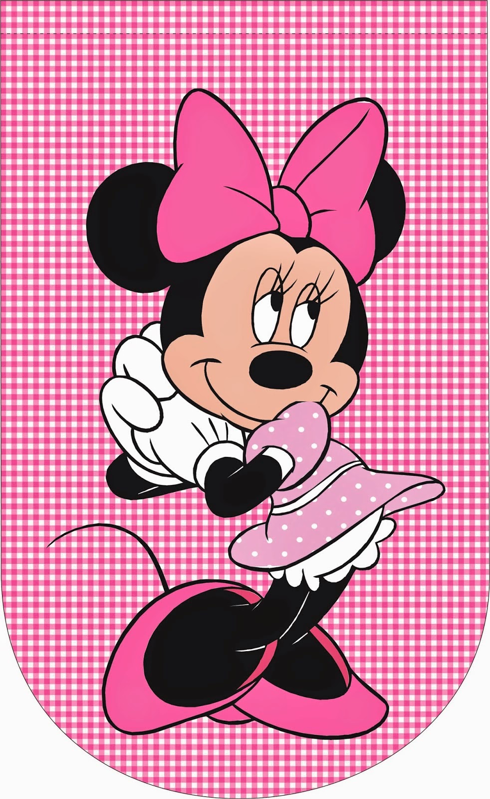 Minnie Pink Squares Free Party Printables and Boxes. - Oh My Fiesta! in  english