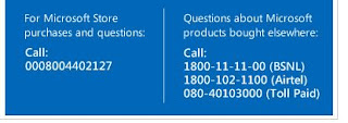 Microsoft Windows 10 Customer Care Number india