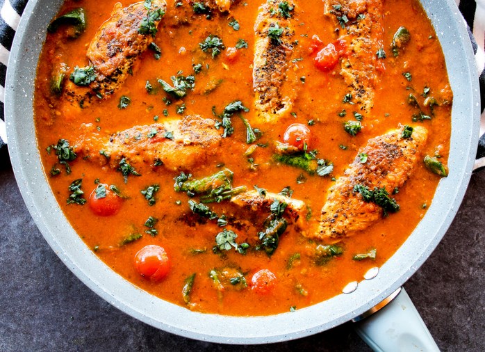 Creamy Tomato Basil Skillet Chicken
