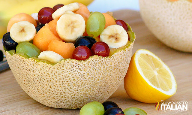 Cantaloupe Fruit Bowl close up