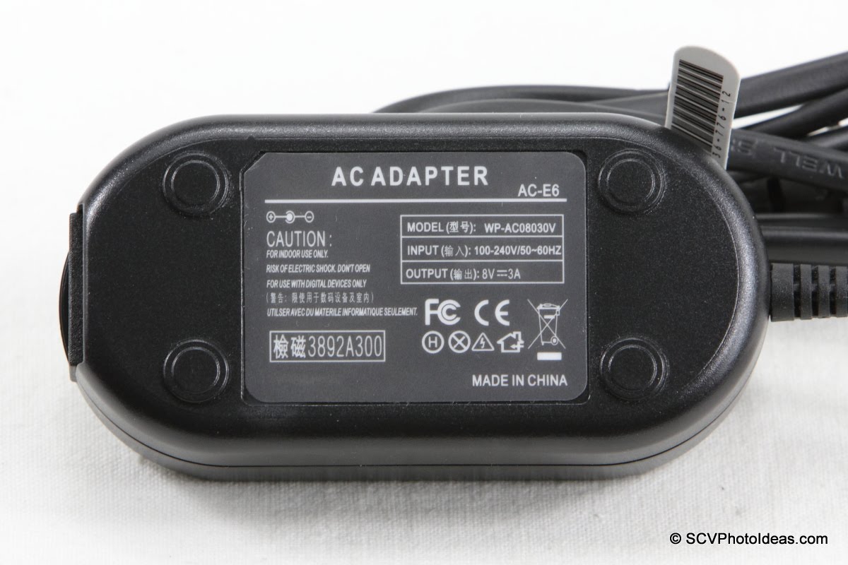 S.C.V. Photography Ideas: ACK-E6 compatible AC to DC Coupler for Canon ...